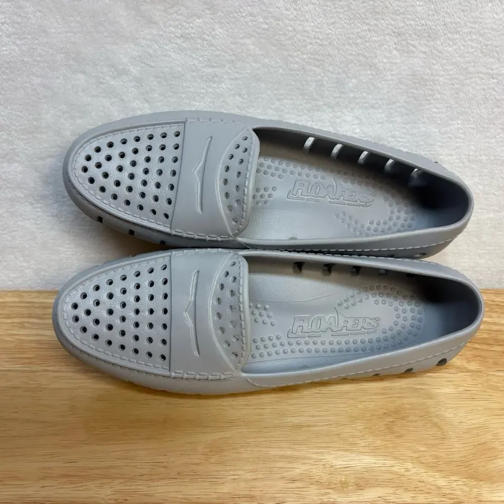 Floafers Loafer Water Shoes Mens Country Club Driver Gray Slip On Loafer Size 9